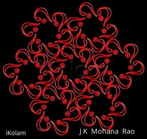 Rangoli: Question marks and OM Rangoli: Question marks and OM