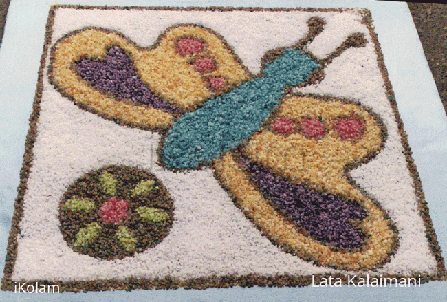 Rangoli: Rangoli colored with salt