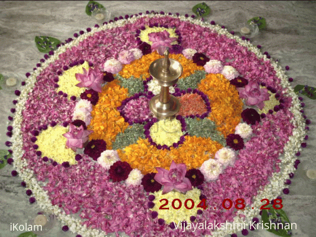 Rangoli: Rangoli created with flowers