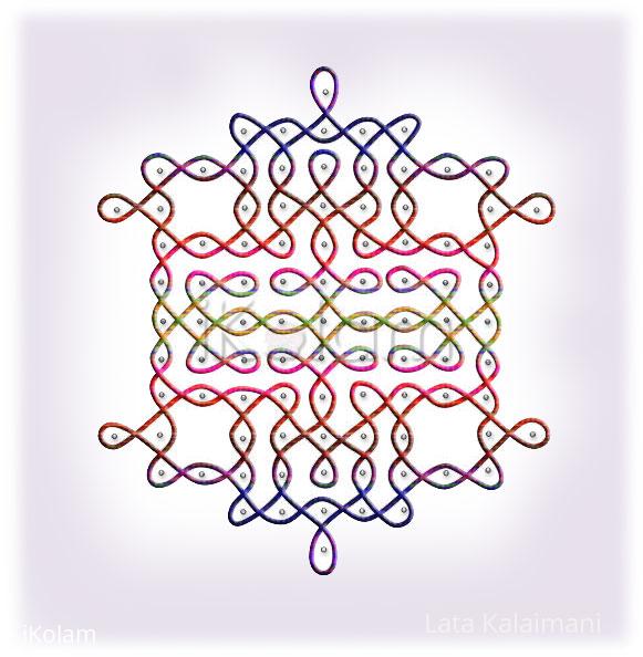 Rangoli: Color schemes: multi-colored strokes rangoli