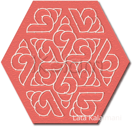 Rangoli: Dotted Kolam with shells