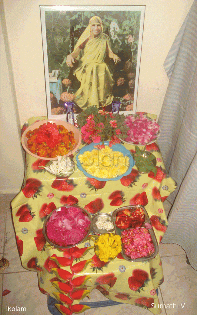 Rangoli: Mother Mira's Birthday Rangoli: Mother Mira's Birthday