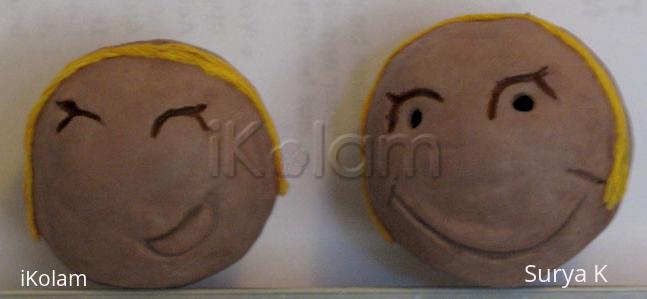 Rangoli: Clay creations - grandma and grandpa