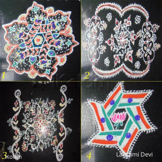 Rangoli: rangolis in front of thulasi brindhavana Rangoli: rangolis in front of thulasi brindhavana