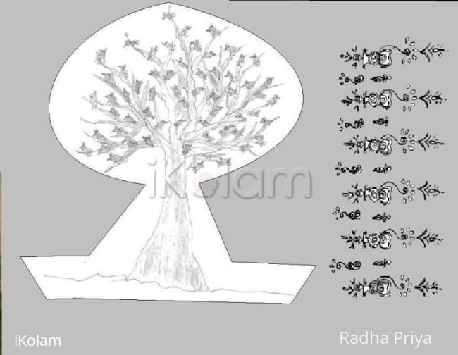 Rangoli: Pencil design - 7