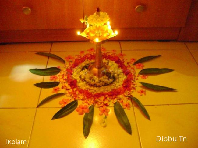 Rangoli: Small Pookolam for Vishu
