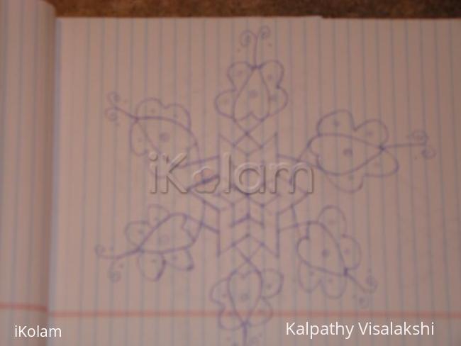 Rangoli: butterfly kolam