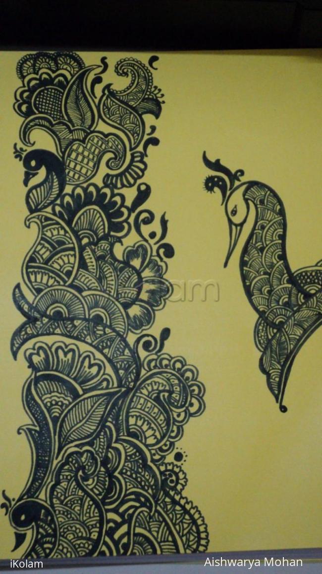 Rangoli: freehand drawing