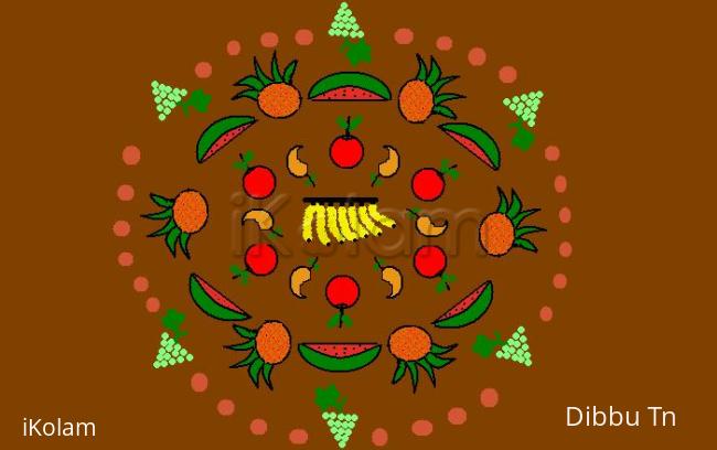 Rangoli: Fruit Salad for Ikolam members
