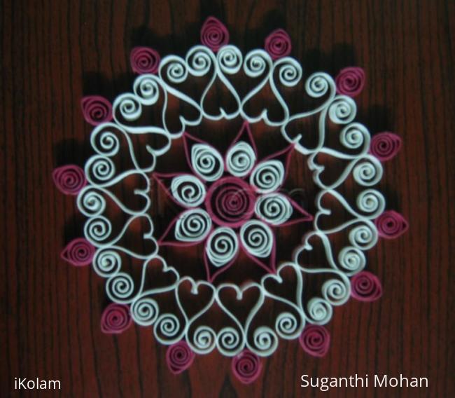 Rangoli: quilled kolam Rangoli: quilled kolam