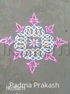 Rangoli: Dotted Rangoli with added art. Rangoli: Dotted Rangoli with added art.