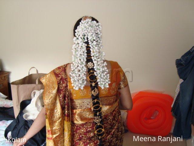 Rangoli: Bangle hair style (Valayal jadai)