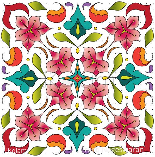 Rangoli: Lily Rangoli: Lily