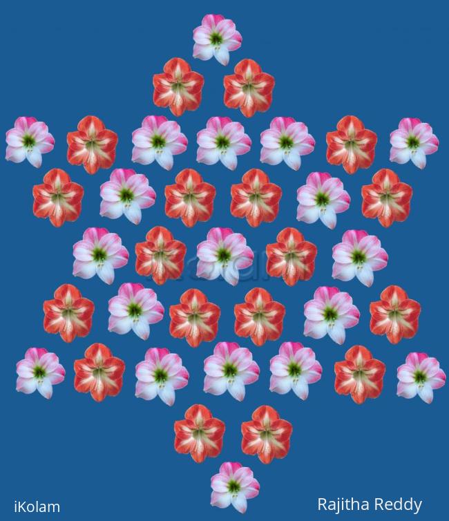 Rangoli: Amaryllis  for garden