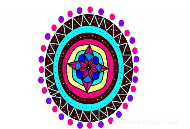 Rangoli: New rangoli paint kolam