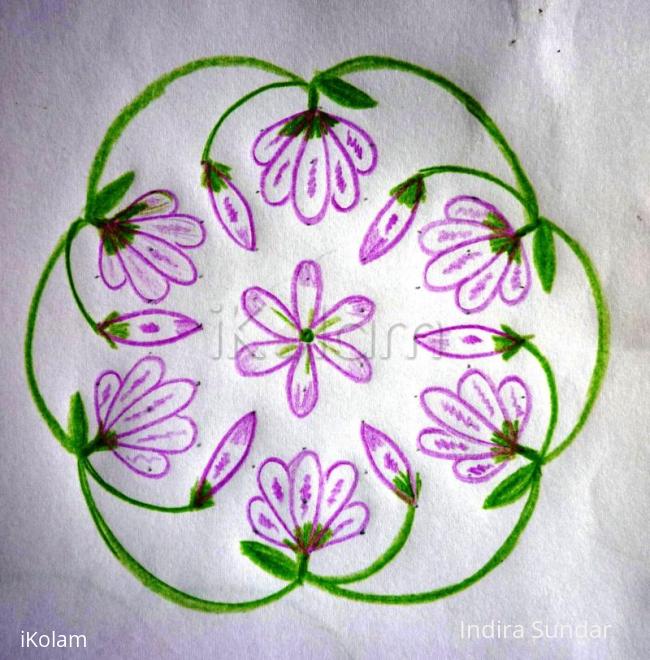Rangoli: Jasmine Flowers 