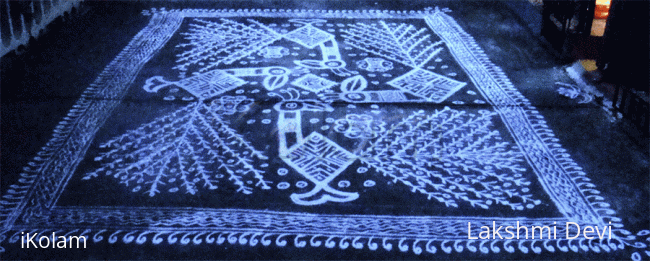 Rangoli: Peacock Kolam