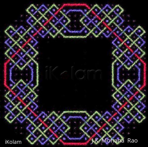 Rangoli: sOnA patterns placed side by side and assembled into a square Rangoli: sOnA patterns placed side by side and assembled into a square