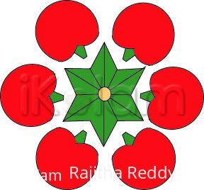 Rangoli: Tomato for veggie patch