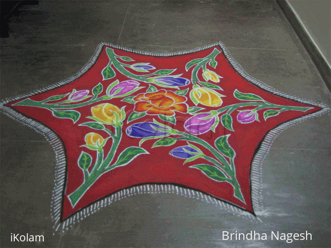 Rangoli: Roses and roses