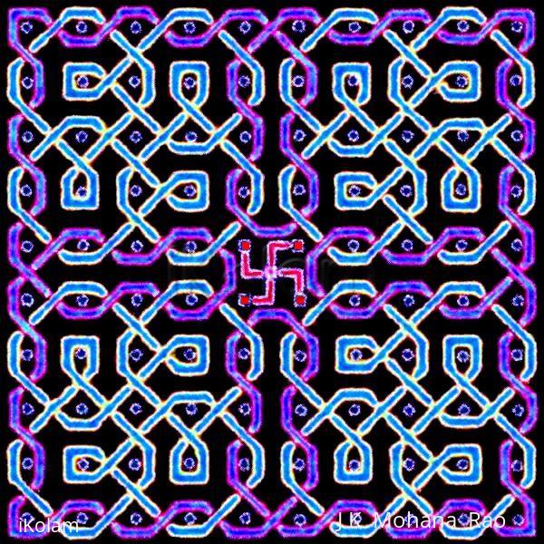 Rangoli: A rangOli with 10x10 dots - 4