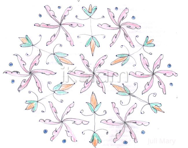 Rangoli: flower kolam