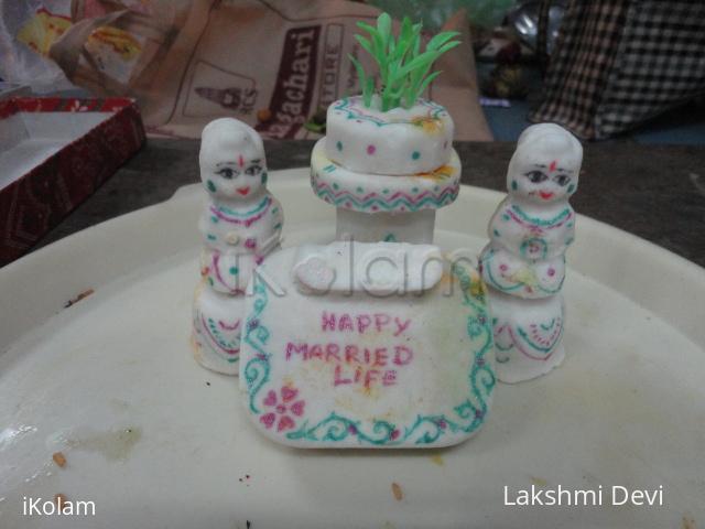 Rangoli: uthana dwadashi or thulasi damodhara  vivaha