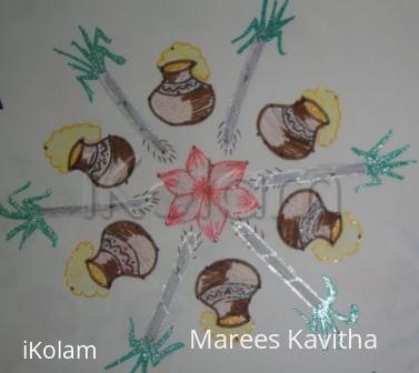 Rangoli: dot kolam for pongal