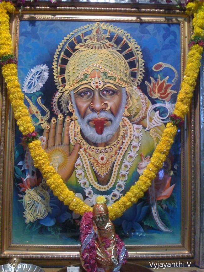 Rangoli: DURGA DEVI in SAI BABA Rangoli: DURGA DEVI in SAI BABA