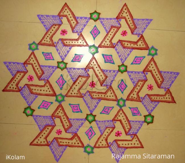 Rangoli: Star kolam Rangoli: Star kolam