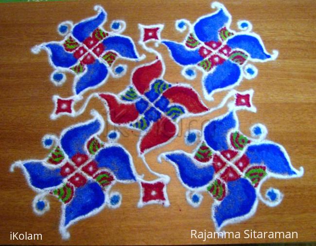 Rangoli: Dancing flowers. Rangoli: Dancing flowers.