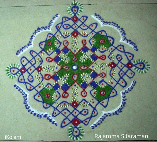 Rangoli: chikku dotted rangoli