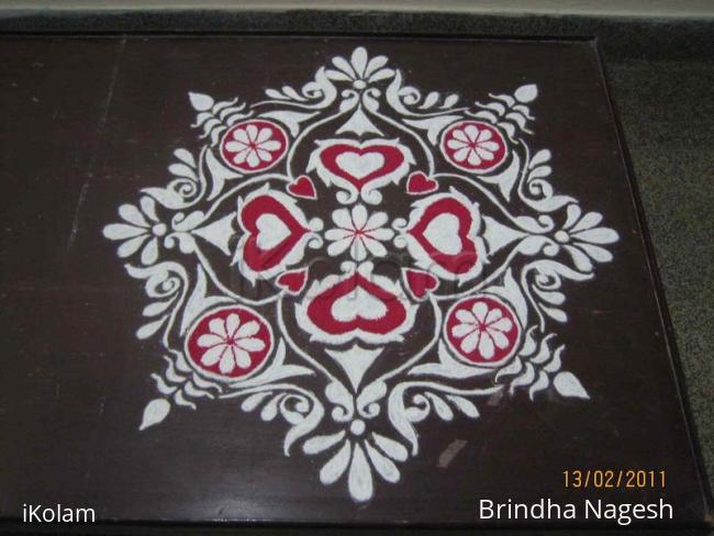 Rangoli: Valentine's Day Alpana Rangoli: Valentine's Day Alpana
