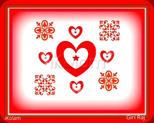 Rangoli: Valentines Day kolam