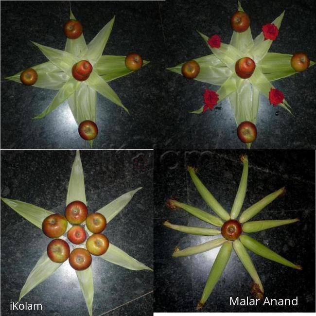 Rangoli: Corn leaves kolam