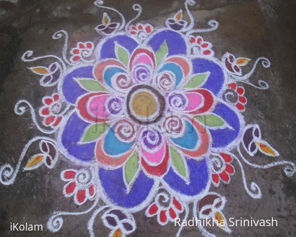 Rangoli: karthigai kolam day 2