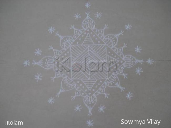 Rangoli: White kolam Rangoli: White kolam