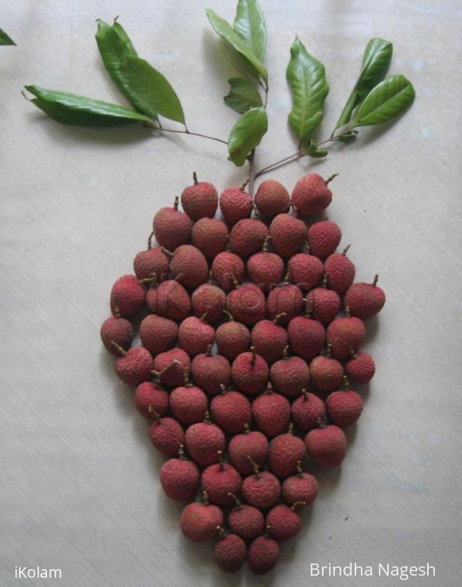 Rangoli: Litchi rangoli 