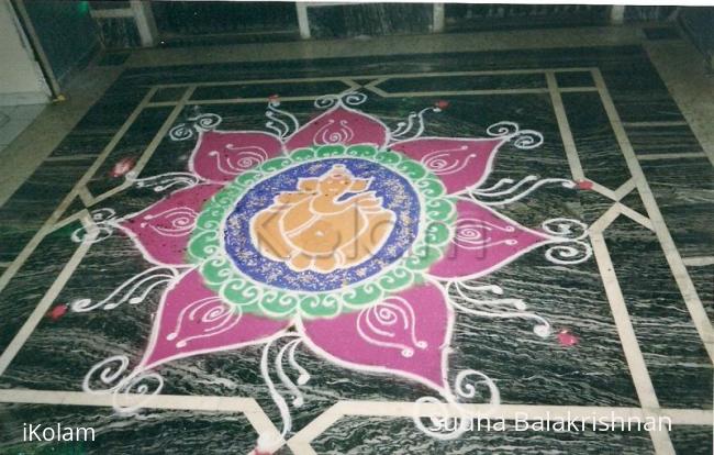 Rangoli: kolam for ganesha festival