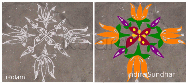 Rangoli: Dotted flower Kolam Rangoli: Dotted flower Kolam