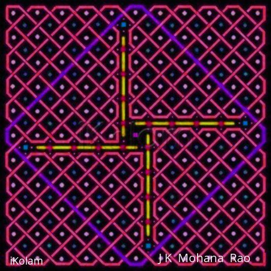 Rangoli: A rangOli with 1-21 straight dots or 11x11 dots