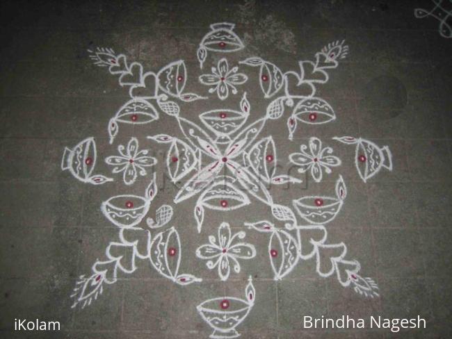 Rangoli: 15 x 1 Kolam no. 3