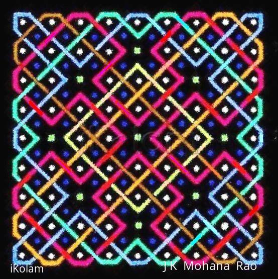 Rangoli: A rangOli with 9x9 dots and isolated dots Rangoli: A rangOli with 9x9 dots and isolated dots