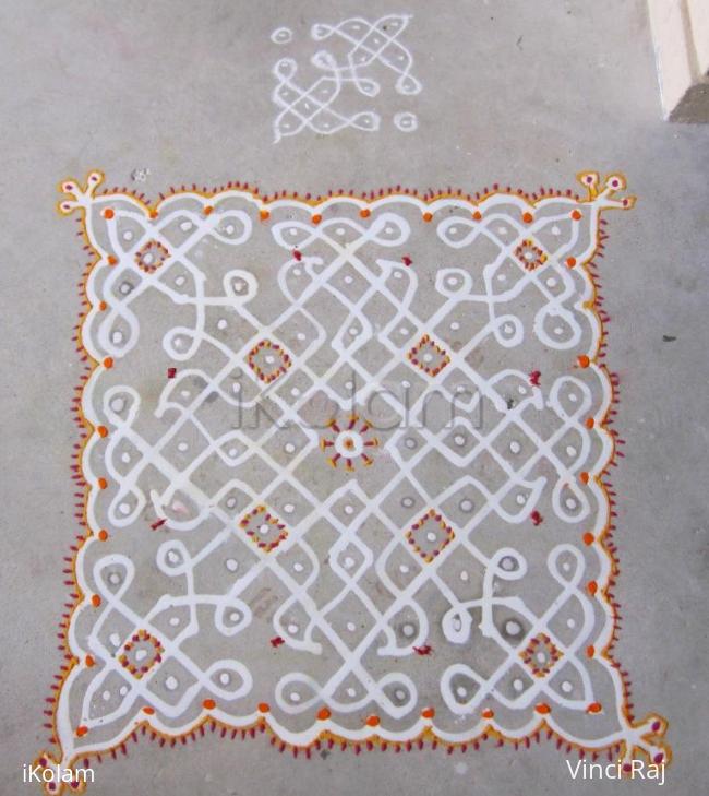 Rangoli: 9x9 Dot Kolam Rangoli: 9x9 Dot Kolam