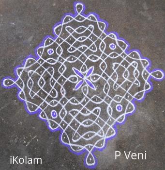 Rangoli: 15x1 KOLAM(sikku kolam-88)