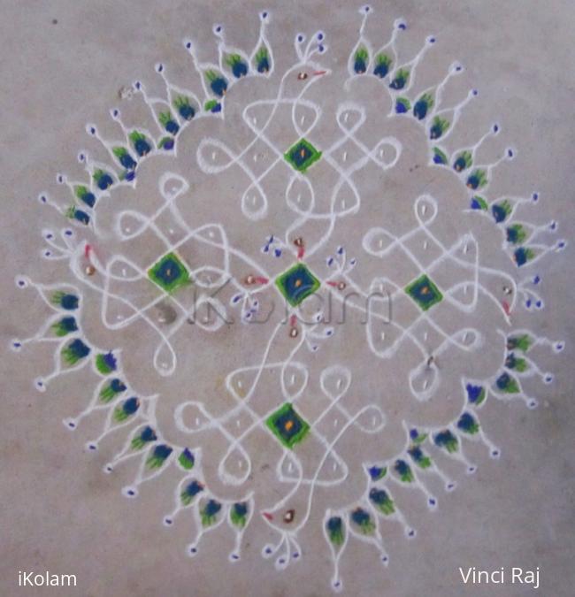 Rangoli: Peacock Kolam