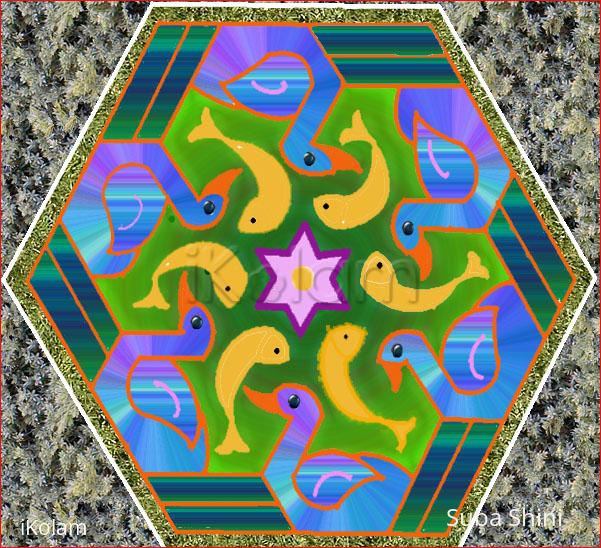 Rangoli: dotted kolam