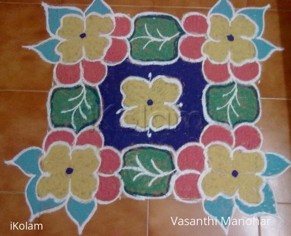 Rangoli: 9 x 9 dotted kolam Rangoli: 9 x 9 dotted kolam
