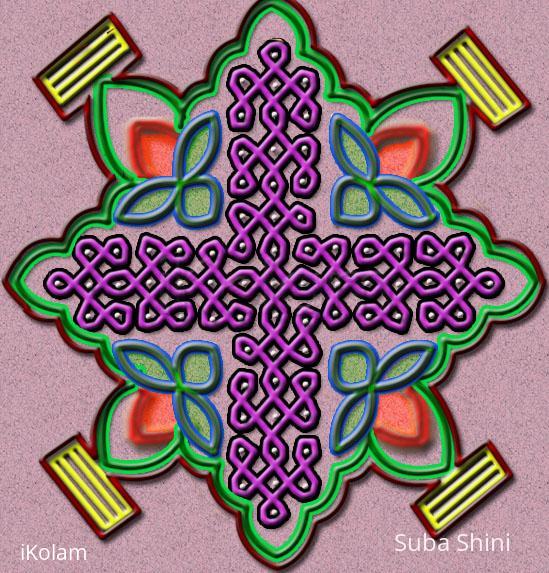 Rangoli: 15-1 dots kolam