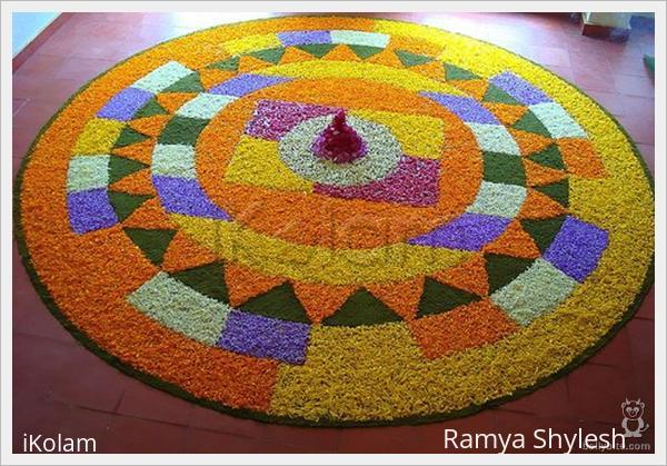 Rangoli: free hand drawing